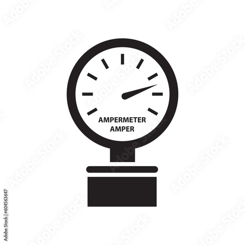 Vector meter icon. Gauge meter sign. Barometer symbol. Circle indicator meter pictogram. Tachometer flat sign design. UX UI icon