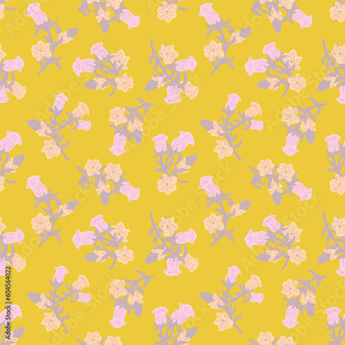 Colourful Oriental Floral Seamless Pattern Design Background