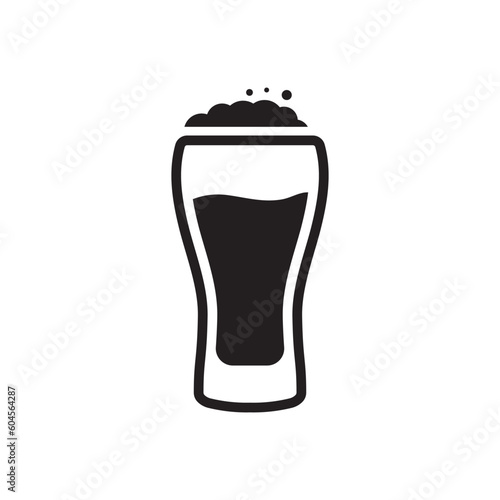 Beer glass vector icon. Beer glass flat sign design. Fresh isolated beer symbol pictogram. UX UI icon