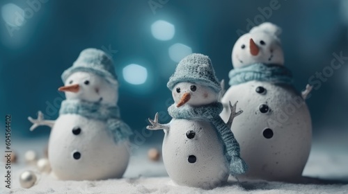 Wallpaper Mural Snowman cute christmas. Christmas and New Year background. Festive seasonal Christmas bright background. Holiday poster and banner, greeting card. generative ai Torontodigital.ca