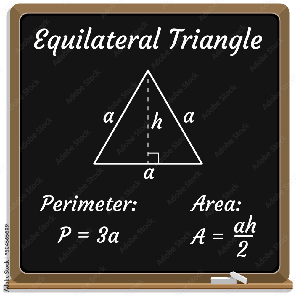 Area and Perimeter Formulas. Perimeter and Area of Equilateral Triangle ...