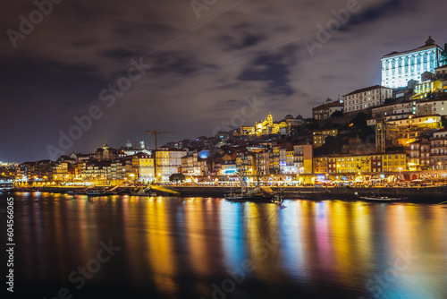View from Vila Nova de Gaia on Porto city and Douro River, Portugal