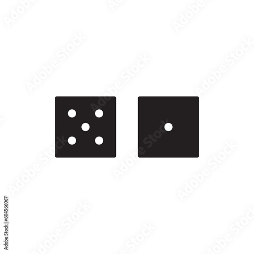Dice vector icon. Dice cube flat sign design. Casino dices symbol pictogram. Domino icon. UX UI icon