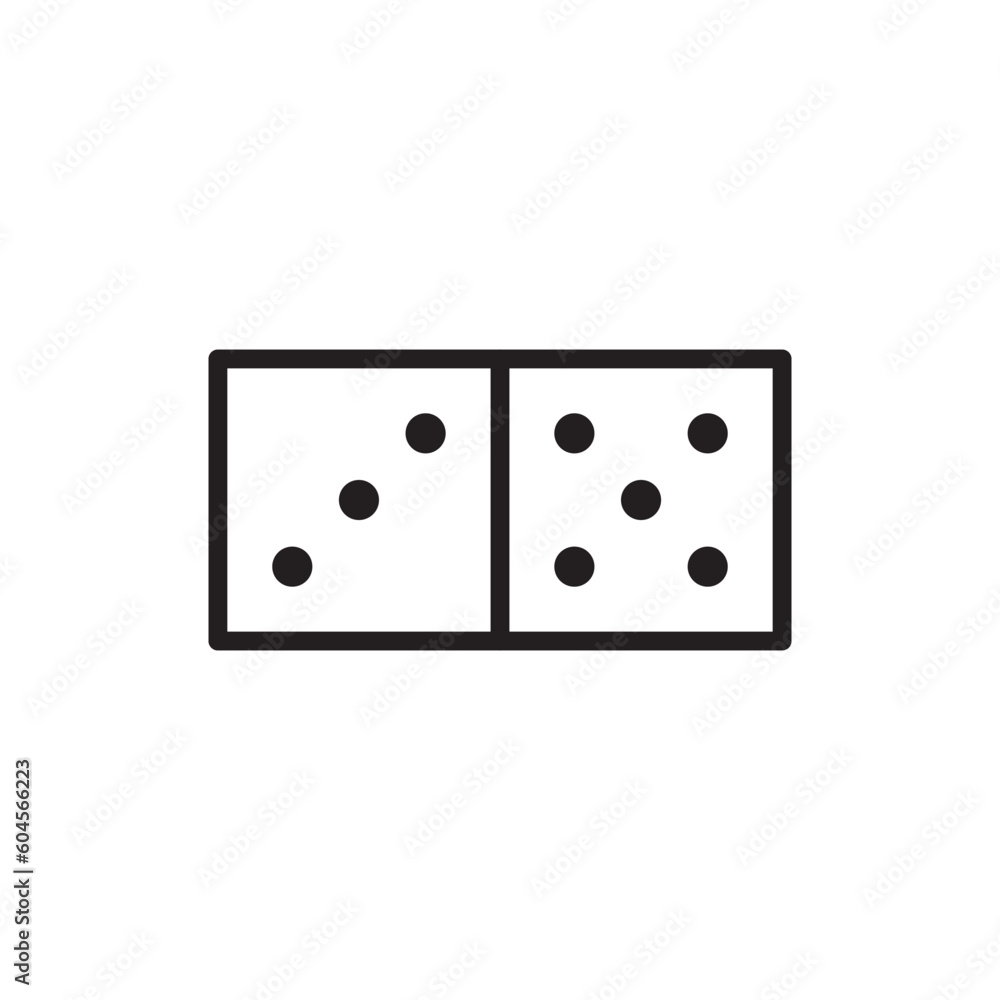 Dice vector icon. Dice cube flat sign design. Casino dices symbol pictogram. Domino icon. UX UI icon Dice vector icon. Dice cube flat sign design. Casino dices symbol pictogram. Domino icon. UX UI icon
