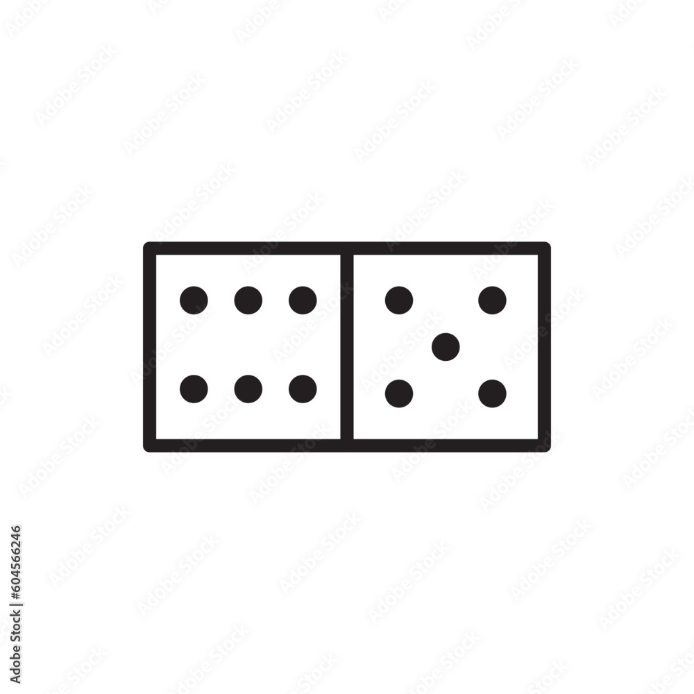 Dice vector icon. Dice cube flat sign design. Casino dices symbol pictogram. Domino icon. UX UI icon Dice vector icon. Dice cube flat sign design. Casino dices symbol pictogram. Domino icon. UX UI icon