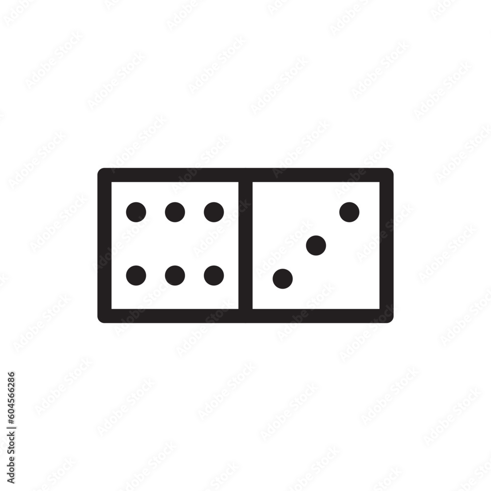 Dice vector icon. Dice cube flat sign design. Casino dices symbol pictogram. Domino icon. UX UI icon Dice vector icon. Dice cube flat sign design. Casino dices symbol pictogram. Domino icon. UX UI icon