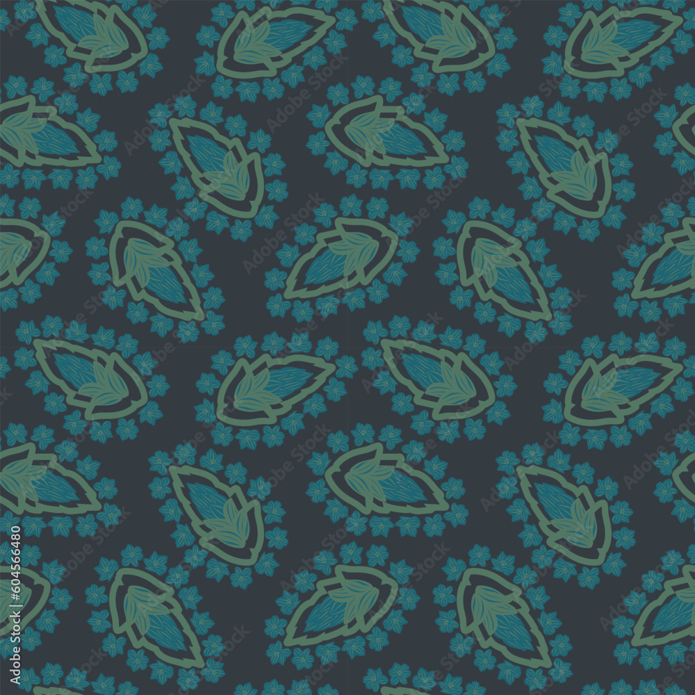 Green Paisley abstract Seamless Pattern Design Green Paisley abstract Seamless Pattern Design