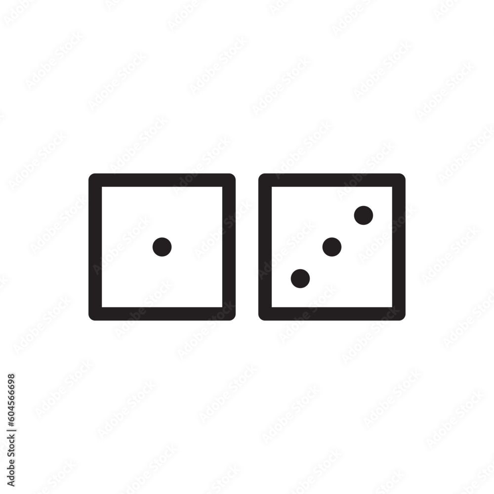 Dice vector icon. Dice cube flat sign design. Casino dices symbol pictogram. Domino icon. UX UI icon Dice vector icon. Dice cube flat sign design. Casino dices symbol pictogram. Domino icon. UX UI icon