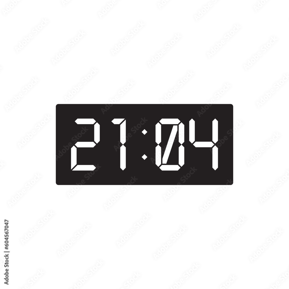 Digital alarm clock vector icon. Electronic watch flat sign design. Digital clock time symbol pictogram. UX UI icon Digital alarm clock vector icon. Electronic watch flat sign design. Digital clock time symbol pictogram. UX UI icon