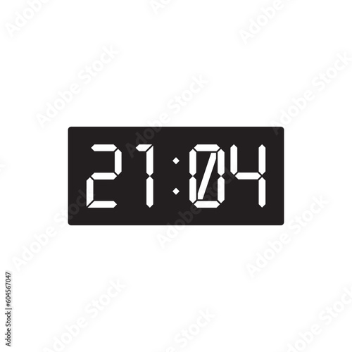 Digital alarm clock vector icon. Electronic watch flat sign design. Digital clock time symbol pictogram. UX UI icon