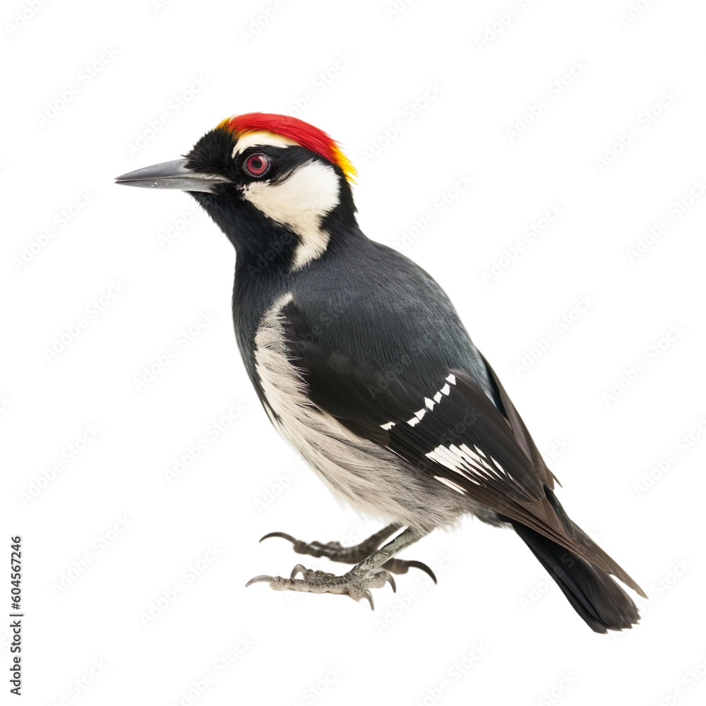 Acorn Woodpecker bird isolated on a transparent background, Generative ai Acorn Woodpecker bird isolated on a transparent background, Generative ai