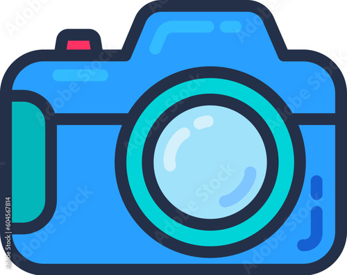 Online Business Camera Outline Stroke Icon