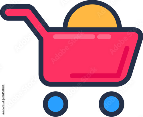 Online Business Cart Outline Stroke Icon