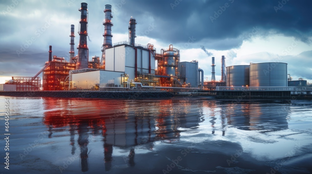 Obraz premium oil refinery plant