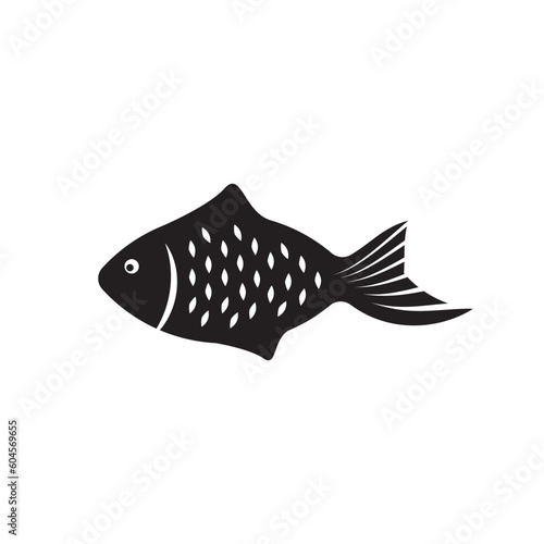 Fish vector icon. Fish flat sign design. Fish symbol pictogram. UX UI icon