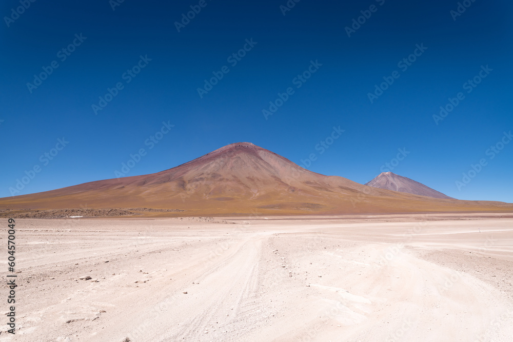 volcanic landscape in the bolivian altiplano