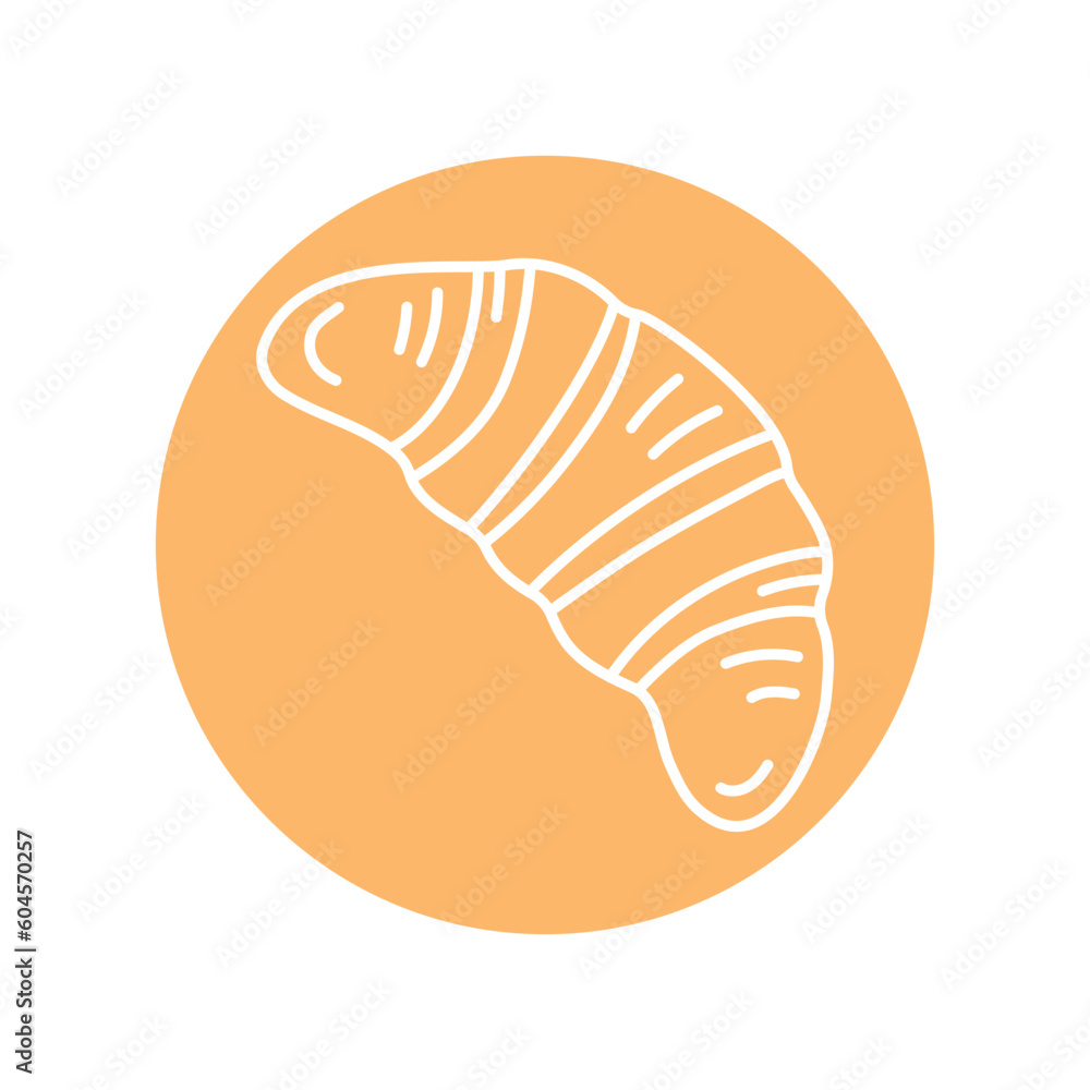 Croissant black line icon. Bakery. Croissant black line icon. Bakery.