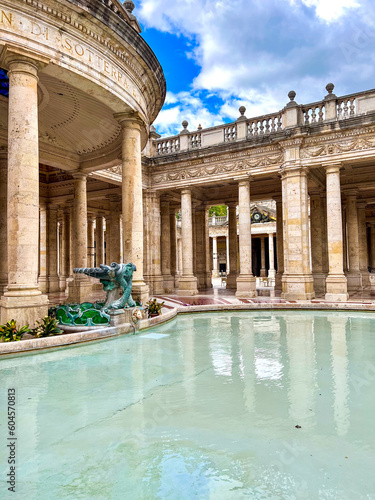 view of Terme Tettuccio in Montecatini terme, Tuscany, Italy