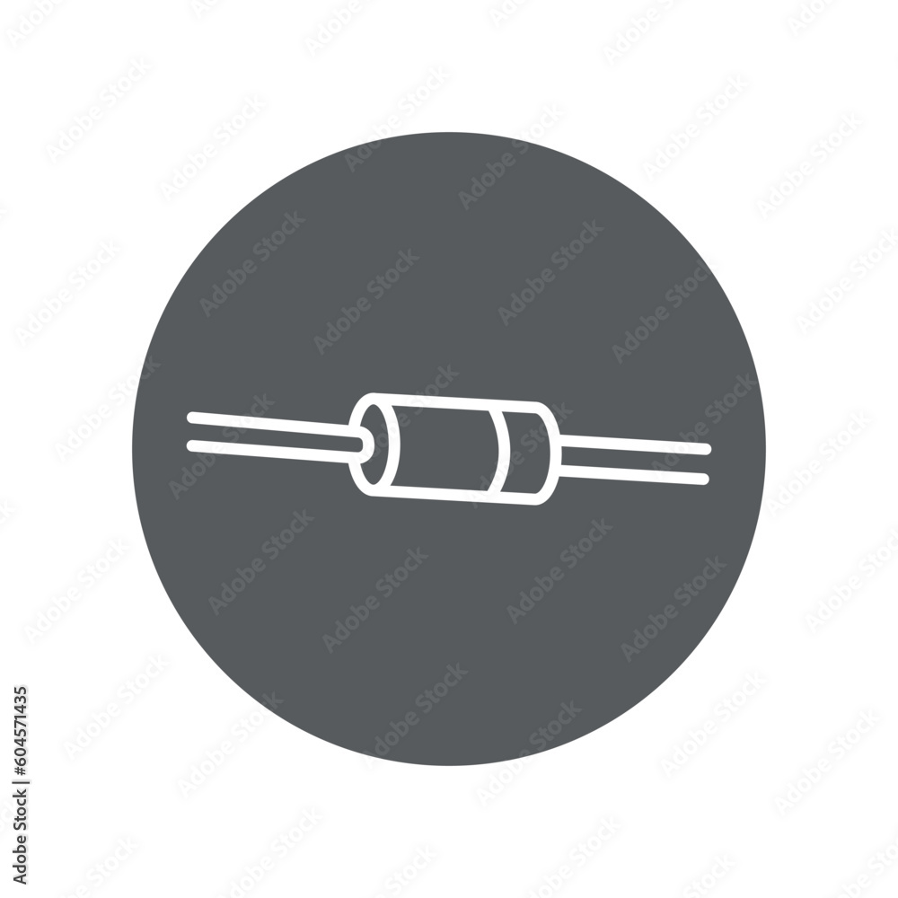 PIN diode black line icon. Pictogram for web page PIN diode black line icon. Pictogram for web page