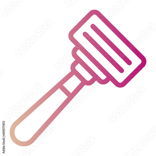 Shaving razor gradient icon