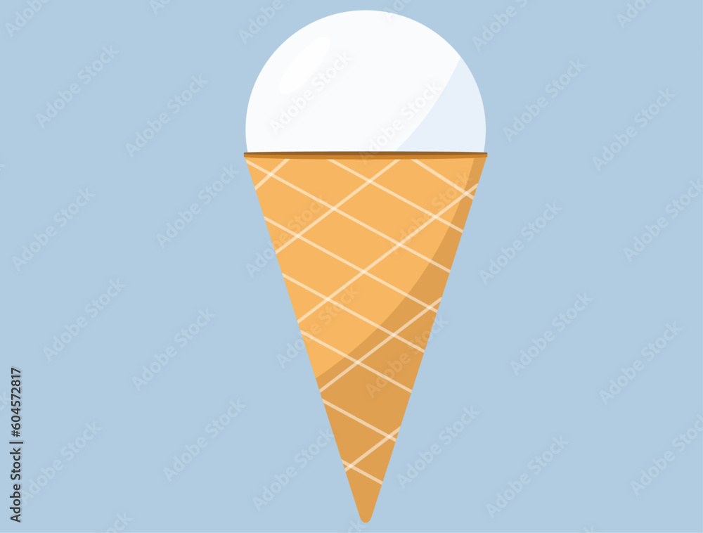 バニラのアイスクリーム。スイーツ、ソフトクリーム。ベクターイラスト バニラのアイスクリーム。スイーツ、ソフトクリーム。ベクターイラスト