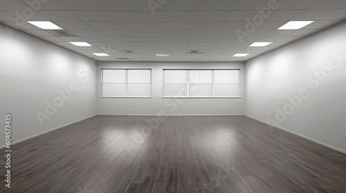 Empty room which just needs to be arranged for a homely environment or an office, but it is also a perfect location for a gallery. Generative AI Technology 