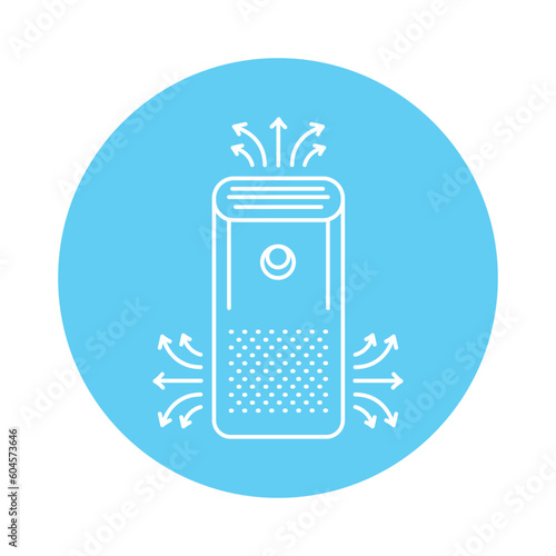 Air ionizer color line icon. Kitchen device.