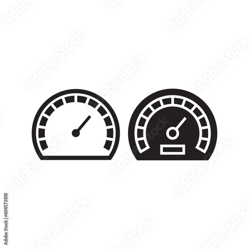 Vector meter flat icon. Gauge vector icon. Speedometer measurement sign. Gauge symbol pictogram. UX UI icon