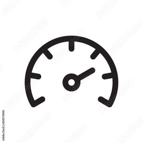 Vector meter flat icon. Gauge vector icon. Speedometer measurement sign. Gauge symbol pictogram. UX UI icon