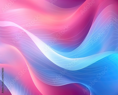 The illustration features a wavy, pastel-colored background with curved lines. (Generative AI)