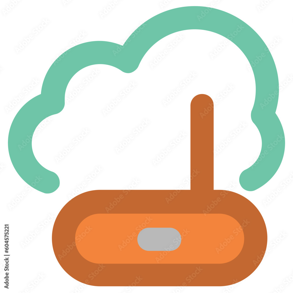 Icon of cloud database, data storage Icon of cloud database, data storage