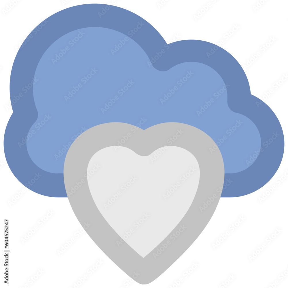 Icon of cloud database, data storage Icon of cloud database, data storage