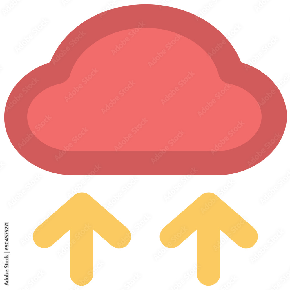 Obraz premium Icon of cloud database, data storage 
