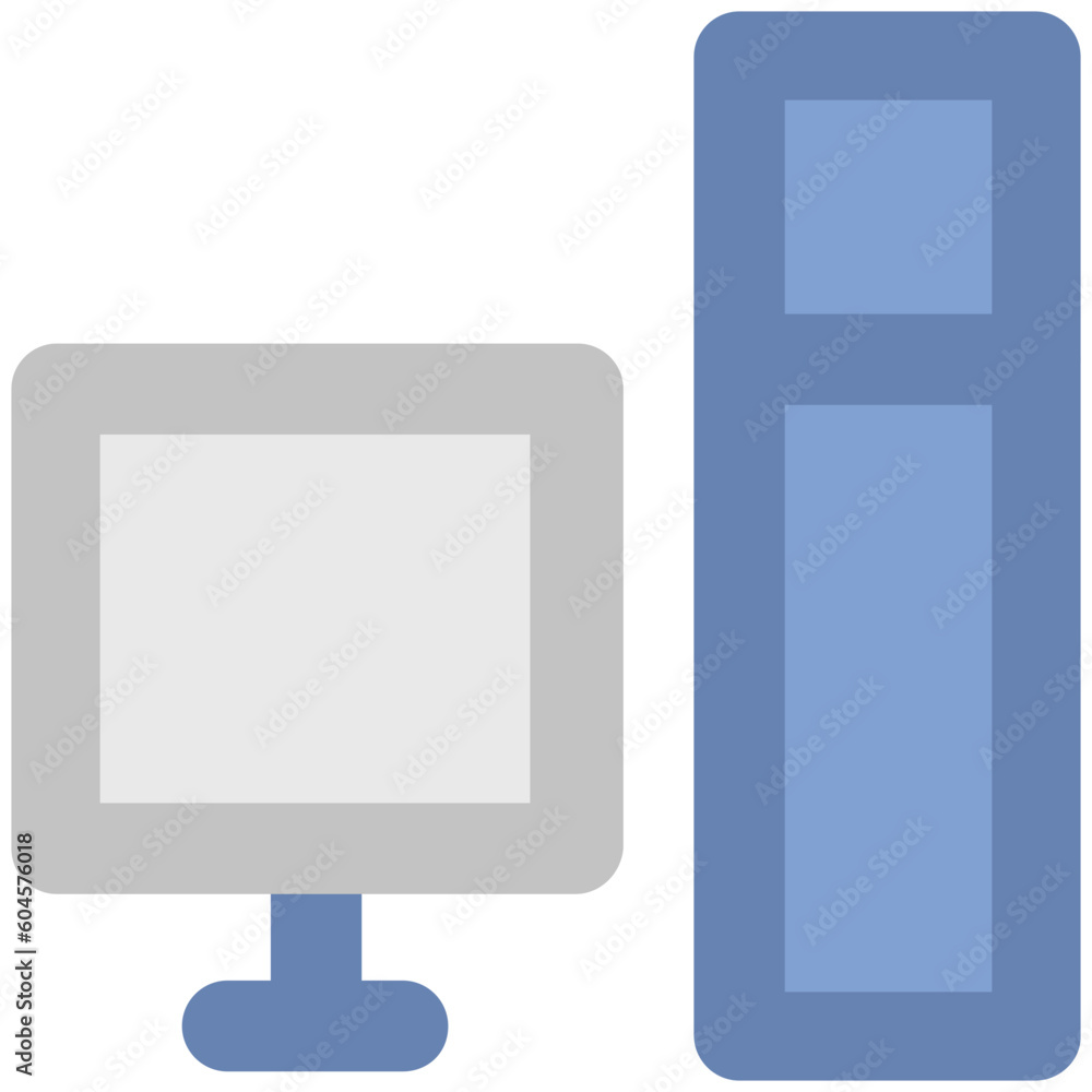 Get this linear icon of a computer Get this linear icon of a computer