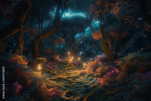 Fairy forest with stars.  © D