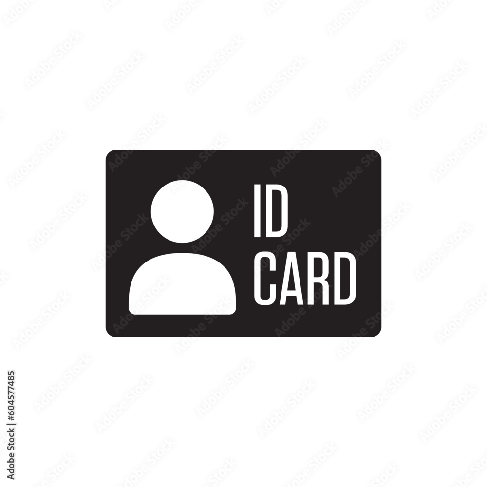 ID card vector icon. Identification card flat sign design. ID card symbol pictogram sign. Member card symbol. VIP person icon. UX UI icon ID card vector icon. Identification card flat sign design. ID card symbol pictogram sign. Member card symbol. VIP person icon. UX UI icon