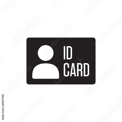 ID card vector icon. Identification card flat sign design. ID card symbol pictogram sign. Member card symbol. VIP person icon. UX UI icon