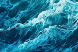 Aerial view of the ocean waves. Blue Sea water background, Spectacular aerial top view bird's eye view background photo