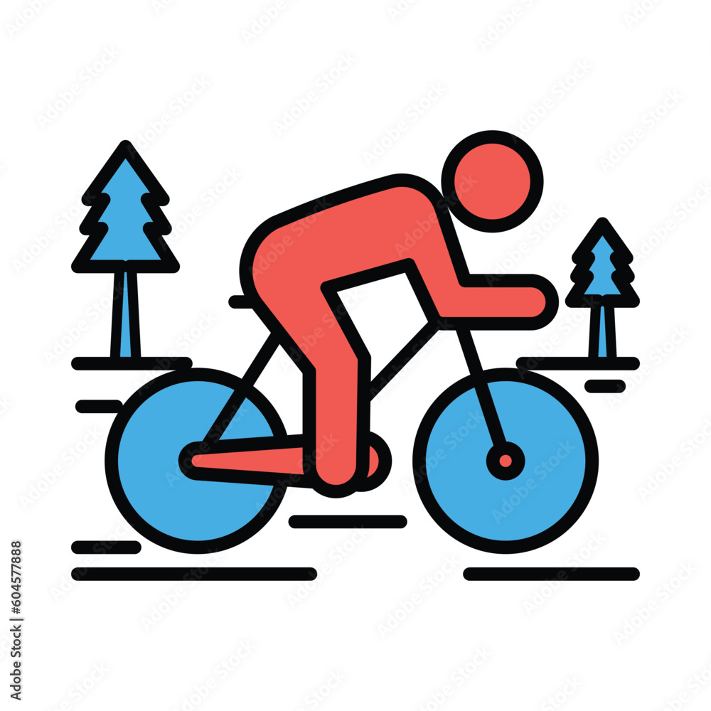 cycling, bicycle, hill, mountain, tree, cycling ride icon cycling, bicycle, hill, mountain, tree, cycling ride icon