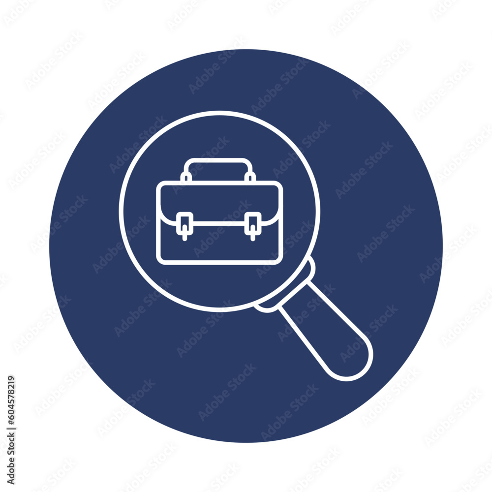 search, find, bag, magnifying glass, briefcase, business find icon search, find, bag, magnifying glass, briefcase, business find icon