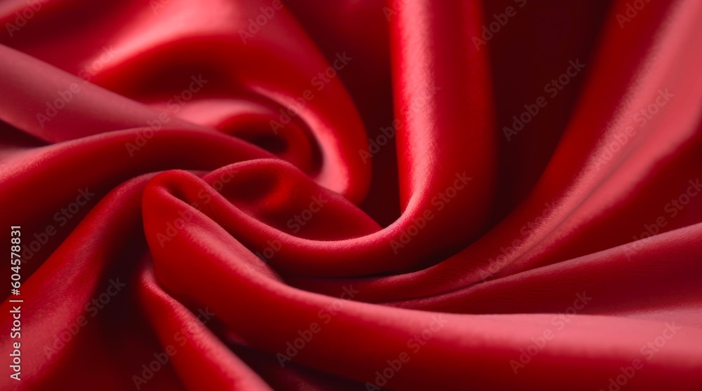 Obraz premium Red silk. Generative AI.