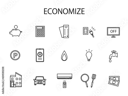 節約関係のアイコンセット