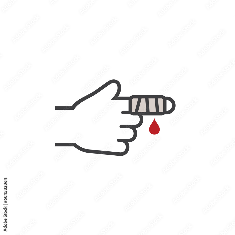 illustration of injury, accident icon, vector art. illustration of injury, accident icon, vector art.