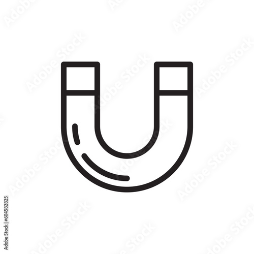 Magnet vector icon. Magnet flat sign design. Magnet symbol pictogram. UX UI icon