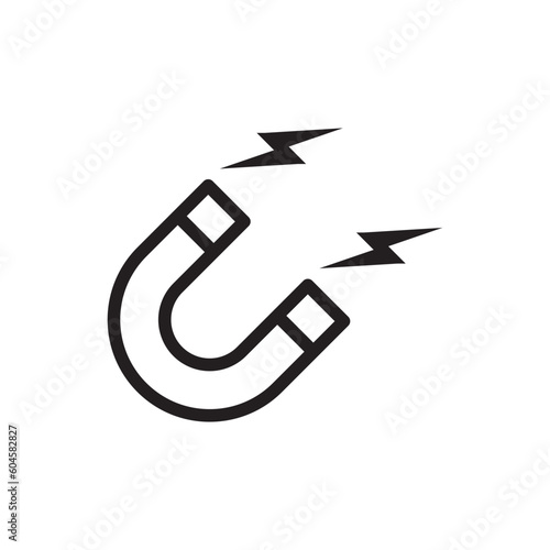 Magnet vector icon. Magnet flat sign design. Magnet symbol pictogram. UX UI icon