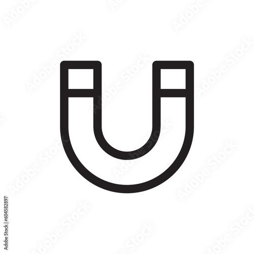 Magnet vector icon. Magnet flat sign design. Magnet symbol pictogram. UX UI icon