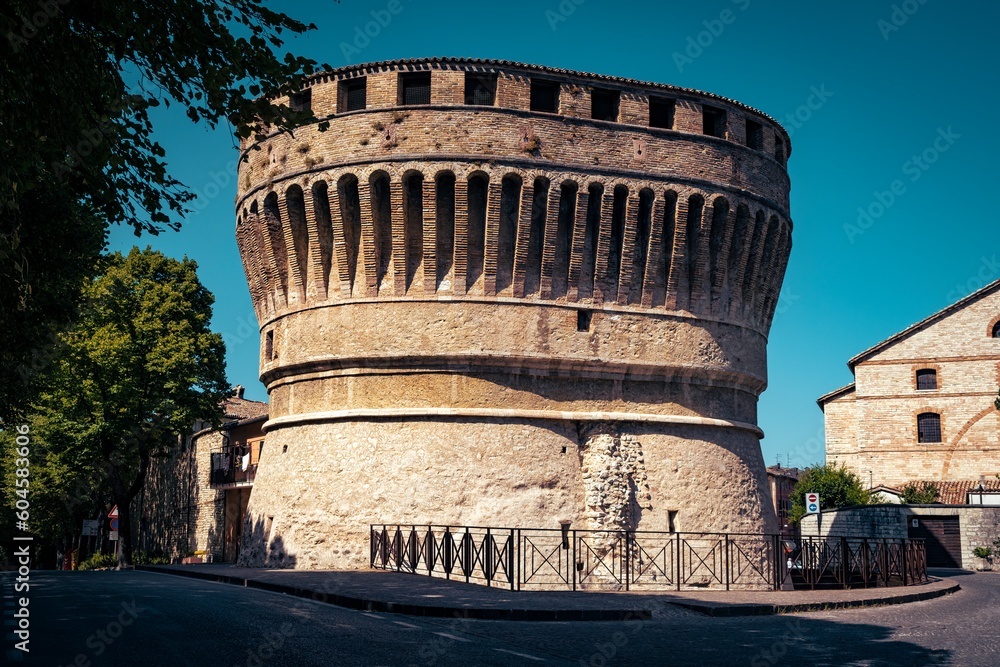 The ancient castle of Cagli village  in the Marche region of Italy
