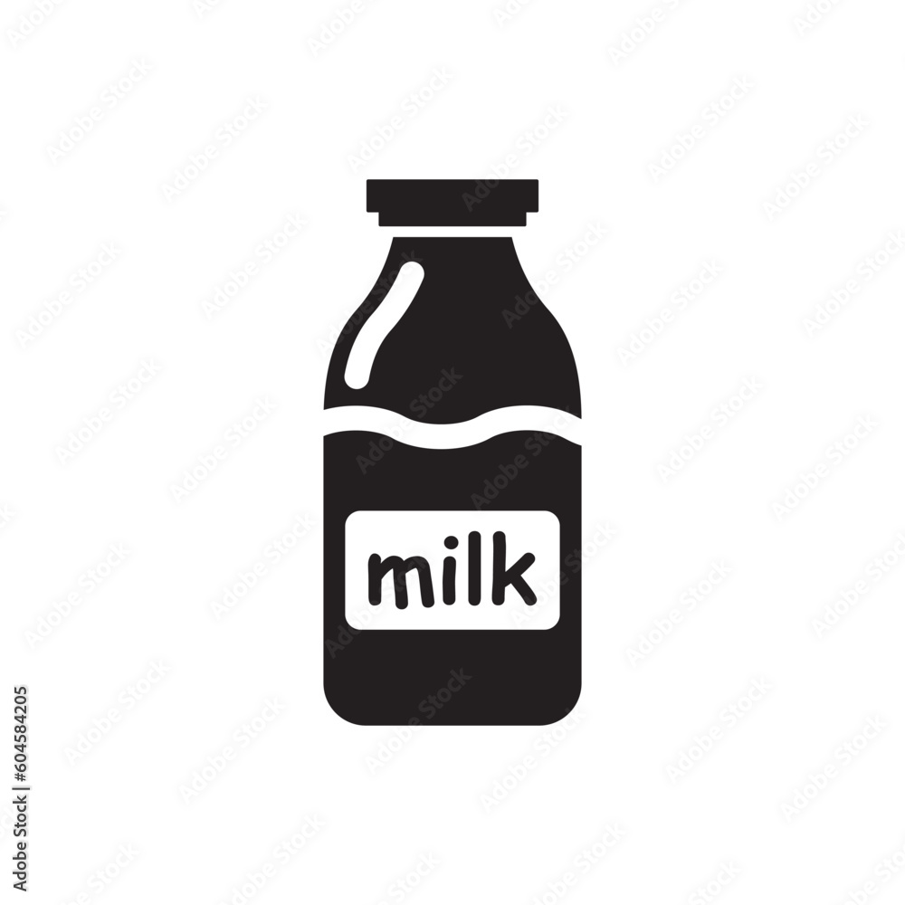 Milk bottle vector icon. Natural milk flat sign design. Milk symbol pictogram. UX UI icon Milk bottle vector icon. Natural milk flat sign design. Milk symbol pictogram. UX UI icon