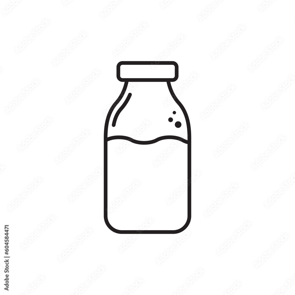Milk bottle vector icon. Natural milk flat sign design. Milk symbol pictogram. UX UI icon Milk bottle vector icon. Natural milk flat sign design. Milk symbol pictogram. UX UI icon