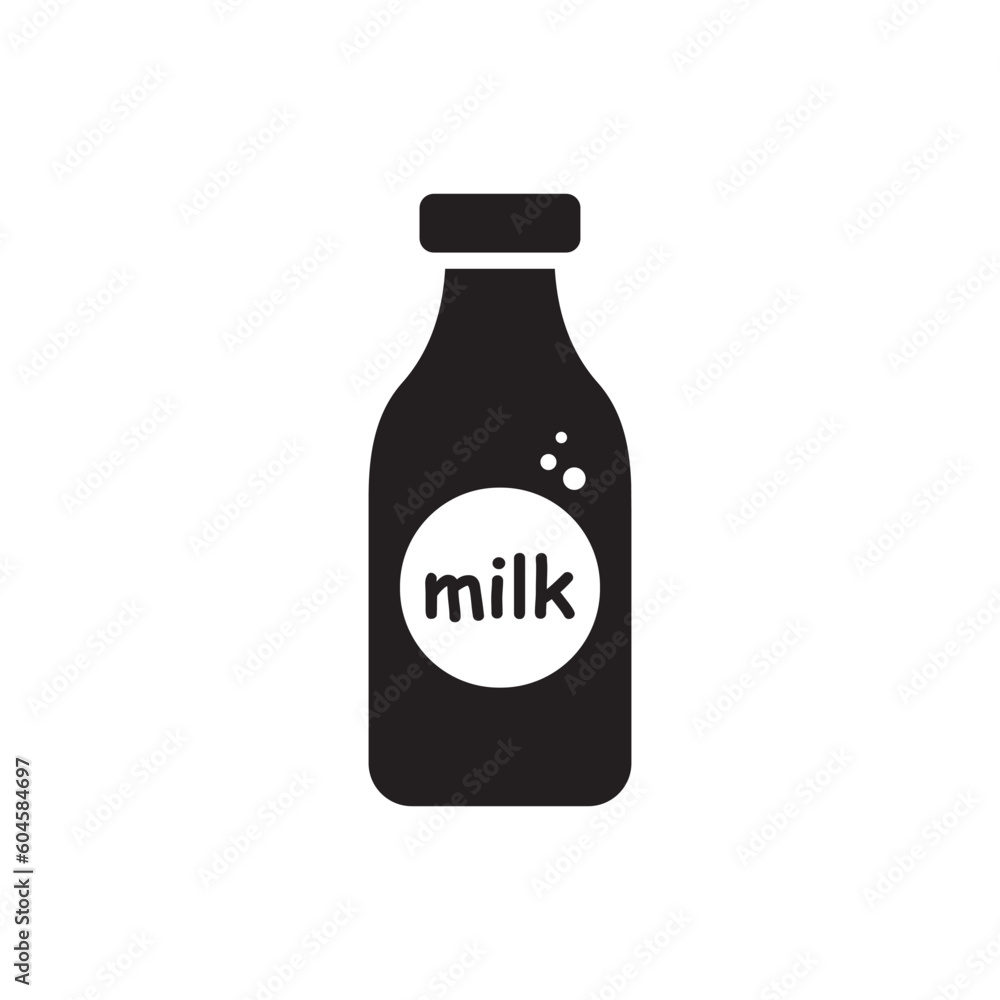 Milk bottle vector icon. Natural milk flat sign design. Milk symbol pictogram. UX UI icon Milk bottle vector icon. Natural milk flat sign design. Milk symbol pictogram. UX UI icon
